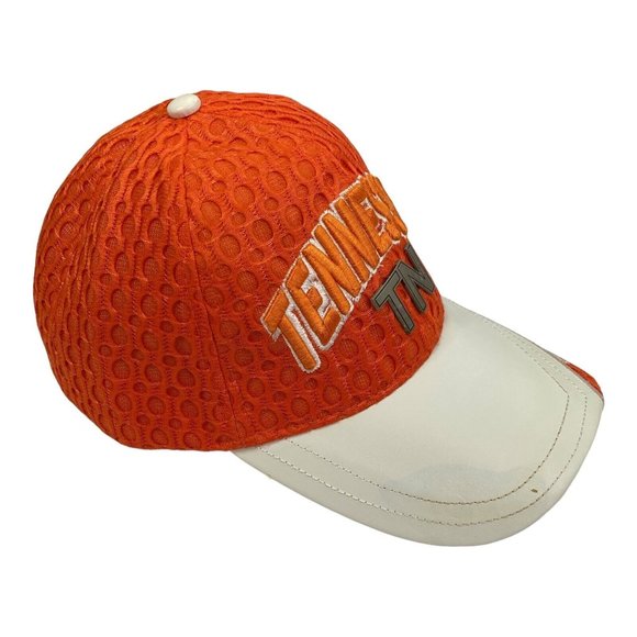 UT Tennessee Vols Orange Waffle Knit White‎ Strapback Baseball Cap Hat Metal Pin - Picture 3 of 9